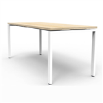 RAPIDLINE DELUXE PROFILE STEEL FRAME TABLE 1800 X 750MM NATURAL OAKWHITE