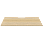 RAPIDLINE SCREEN SCALLOPED DESK TOP 1500 X 750 NATURAL OAK