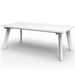 RAPIDLINE ETERNITY COFFEE TABLE 1200 X 600MM NATURAL WHITEWHITE SATIN