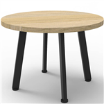 RAPIDLINE ETERNITY COFFEE TABLE 600MM DIA NATURAL OAKBLACK