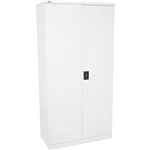 GO STEEL GO SWING DOOR CUPBOARD 4 SHELVES 2000 X 910 X 450MM WHITE SATIN