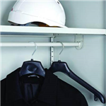 GO CUPBOARD SHELF WITH COAT RAIL 390 X 910 X 90MM SILVER GREY