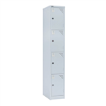 GO STEEL 4 DOOR LOCKER 455 X 305 X 1830MM SILVER GREY