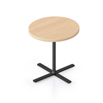 RAPIDLINE KOLO SIDE AND COFFEE TABLE 500 X 457MM NATURAL OAK TOP AND BLACK PC FRAME