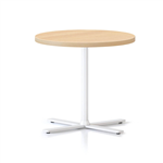 RAPIDLINE KOLO SIDE AND COFFEE TABLE 500 X 457MM NATURAL OAK TOP AND WHITE PC FRAME