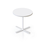 RAPIDLINE KOLO SIDE AND COFFEE TABLE 500 X 457MM WHITE TOP AND WHITE PC FRAME
