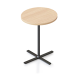 RAPIDLINE KOLO SIDE AND COFFEE TABLE 500 X 587MM NATURAL OAK TOP AND BLACK PC FRAME