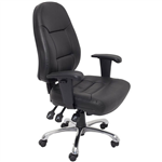 FURNX EXECUTIVE CHAIR HIGH BACK ARMS PU BLACK