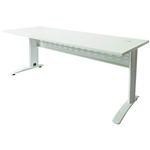 RAPID SPAN DESK WITH METAL MODESTY PANEL 1200 X 700 X 730MM WHITEWHITE