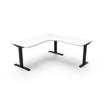 RAPIDLINE BOOST STATIC CORNER WORKSTATION 1500 X 1500MM NATURAL WHITE TOP  BLACK FRAME