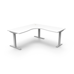 RAPIDLINE BOOST STATIC CORNER WORKSTATION 1500 X 1500MM NATURAL WHITE TOP  WHITE FRAME