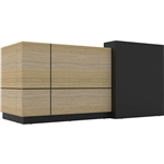 RAPIDLINE SEMPRE RECEPTION COUNTER NATURAL OAKBLACK