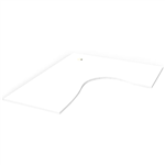 RAPIDLINE SCREEN SCALLOPED CORNER WORKSTATION DESK TOP 1800 X 1500 X 750 NATURAL WHITE