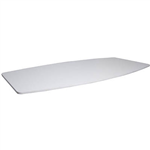 RAPID SPAN BOAT SHAPED TABLE TOP ONLY 2400 X 1200MM WHITE