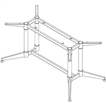 RAPIDLINE TYPHOON MEETING TABLE FRAME 1942 X 892MM BLACK