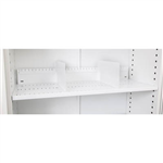 GO STEEL TAMBOUR DOOR CUPBOARD ADDITIONAL SLOTTED SHELF 1200MM WHITE CHINA