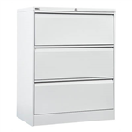 GO LATERAL FILING CABINET 3 DRAWER HEAVY DUTY 1016 X 900 X 473MM WHITE CHINA