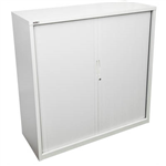 GO STEEL TAMBOUR DOOR CABINET 2 SHELVES 1200 X 900 X 473MM WHITE CHINA