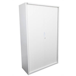 GO STEEL TAMBOUR DOOR CABINET 5 SHELVES 1981 X 1200 X 473MM WHITE CHINA