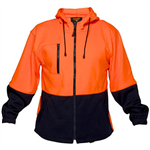 PRIME MOVER MH317 WATER REPELLENT FLEECE HOODIE ORANGENAVY LARGE