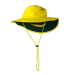 PRIME MOVER MC601 HIVIS HAT COTTON WIDE BRIM YELLOW GREEN 2XL TO 3XL