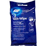 AF TECHWIPE TECHNOLOGY CLEANING WIPES PACK 25