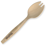BIOPAK WOODEN SPORK 160MM PACK 100