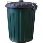 ITALPLAST GARBAGE BIN WITH LID 55 LITRE GREENBLACK