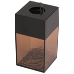 ITALPLAST PAPER CLIP DISPENSER MAGNETIC BLACKSMOKE