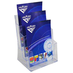 ITALPLAST BROCHURE HOLDER 3TIER A4 CLEAR