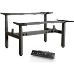 INFINITY ELECTRIC HEIGHT ADJUSTABLE DESK BACK 2 BACK 4 MOTOR BLACK FRAME ONLY