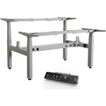 INFINITY ELECTRIC HEIGHT ADJUSTABLE DESK BACK 2 BACK 4 MOTOR SILVER FRAME ONLY
