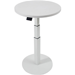 INFINITY SINGLE PEDESTAL TABLE ROUND WHITE FRAME ONLY