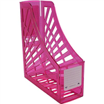ITALPLAST MAGAZINE STAND TINTED PINK