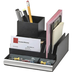 ITALPLAST WORKSPACE DESK ORGANISER BLACKSILVER