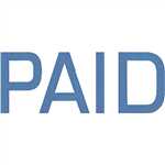 DESKMATE PREINKED MESSAGE STAMP PAID BLUE