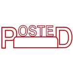 DESKMATE PREINKED MESSAGE STAMP POSTED RED