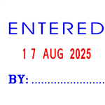 DESKMATE SELFINKING DATE STAMP ENTERED BY BLUERED