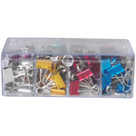 CELCO FOLDBACK CLIP 19MM ASSORTED METALLIC PACK 96