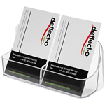DEFLECTO BUSINESS CARD HOLDER PORTRAIT 2POCKET CLEAR