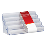 DEFLECTO BUSINESS CARD HOLDER LANDSCAPE 8POCKET 4TIER CLEAR