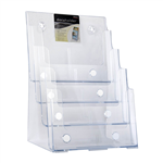 DEFLECTO BROCHURE HOLDER 4 POCKE 4TIER A4 CLEAR