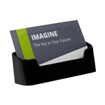 DEFLECTO BUSINESS CARD HOLDER RECYCLED LANDSCAPE BLACK
