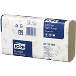TORK 2310769 ADVANCED COMPACT HAND TOWEL 1PLY 190 X 260MM WHITE CARTON 24