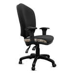 ORANGE DUST ALICE CHAIR WITH ARMS HIGH BACK 510 X 490 X 960MM DOTS BLACK