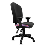 ORANGE DUST ALICE CHAIR WITH ARMS HIGH BACK 510 X 490 X 960MM SWAN BLACK