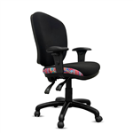 ORANGE DUST ALICE CHAIR WITH ARMS MEDIUM BACK 510 X 490 X 880MM OPAL BLACK