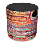ORANGE DUST SPECTRUM EVA ROUND OTTOMAN 450 X 450 X 450MM OPAL BLACK