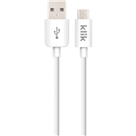 KLIK MICRO USB SYNC CHARGE CABLE WHITE 1200MM