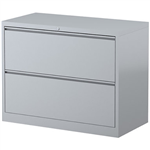 STEELCO LATERAL FILING CABINET 2 DRAWER 710 X 915 X 463MM SILVER GREY
